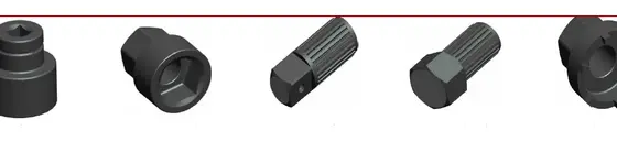 ToughTorq socket, hexagon socket, square drive, hexagonal drive, and castle socket configurations